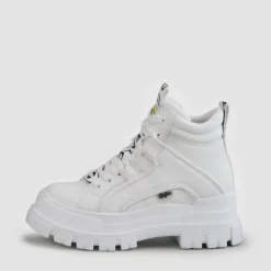 New BUFFALO Aspha Nc Mid Bottines Plates Veganes Blanc