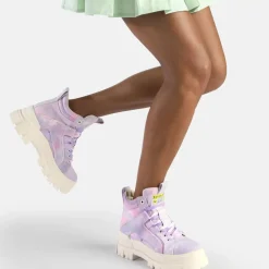 Sale BUFFALO Aspha Nc Mid Bottines Veganes Tie Dye Lavande