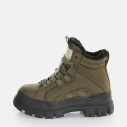 Best Sale BUFFALO Aspha Nc Mid Warm Bottes A Talon Vegan Kaki Beige