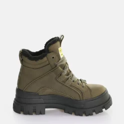 Best Sale BUFFALO Aspha Nc Mid Warm Bottes A Talon Vegan Kaki Beige