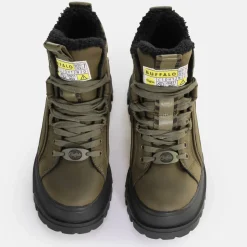 Best Sale BUFFALO Aspha Nc Mid Warm Bottes A Talon Vegan Kaki Beige