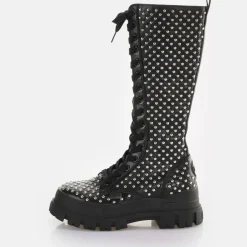 Store BUFFALO Aspha On Pin Laceup Hi Bottes Vegan Noir