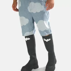 New BUFFALO Aspha Rain Hi Men Bottes En Caoutchouc Veganes Noir