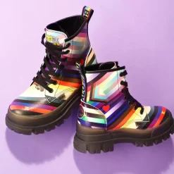 Clearance BUFFALO Aspha Rld Bottine Hauteur Cheville Vegane/Arc-En-Ciel Noir