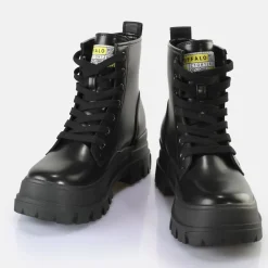 Discount BUFFALO Aspha Rld Buttons Bottines Veganes Noir