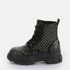 Store BUFFALO Aspha Rld Pin Laceup Mid Bottines Vegan Noir