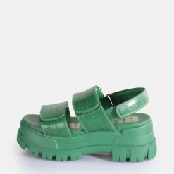 Cheap BUFFALO Aspha Snd Sandales A Plateforme Veganes Vert