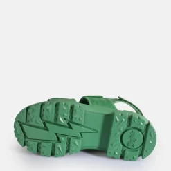 Cheap BUFFALO Aspha Snd Sandales A Plateforme Veganes Vert