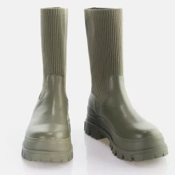 Shop BUFFALO Aspha Sock Boot Short Bottes Vegan Olive