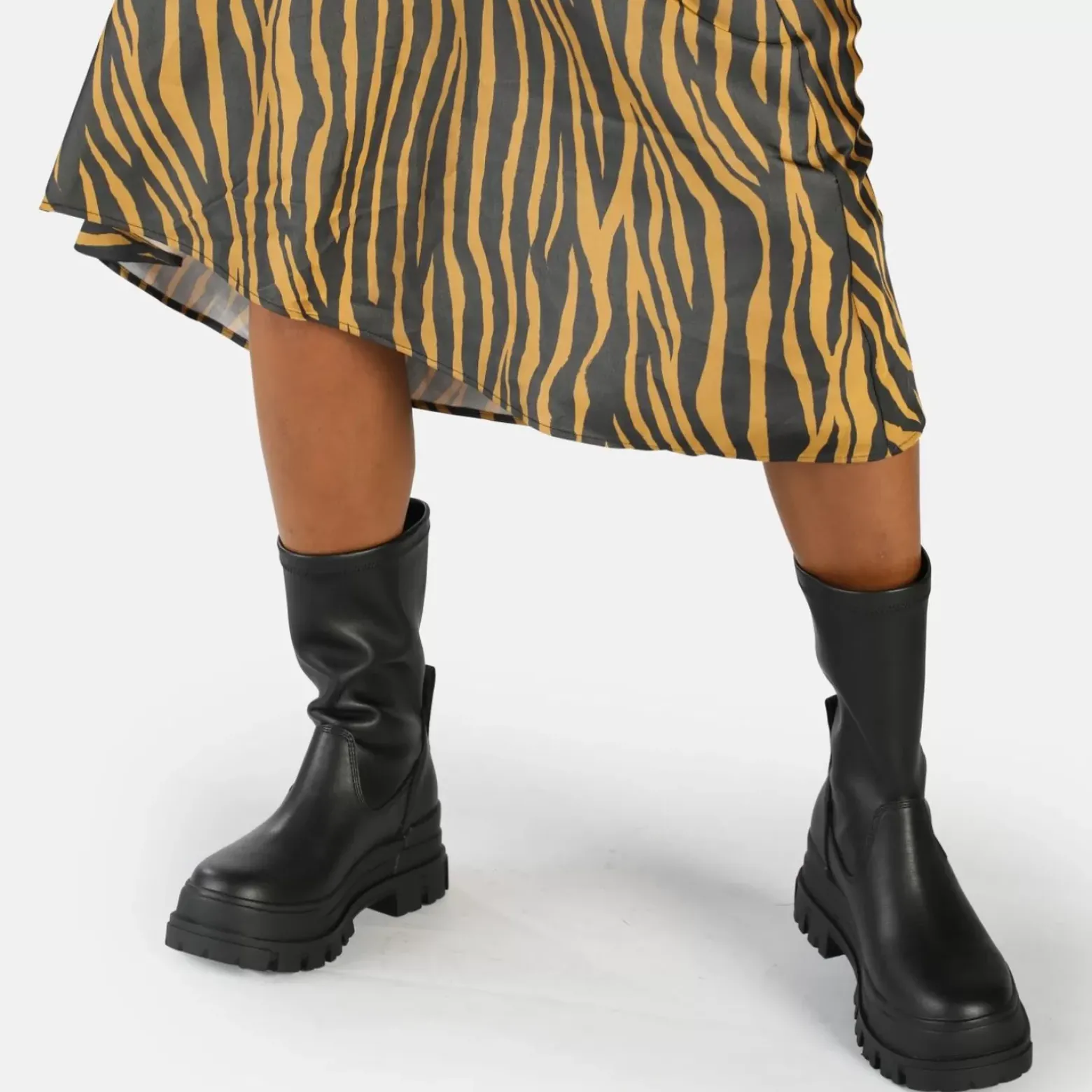 New BUFFALO Aspha Sockboot Mid Bottines Noir