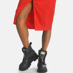 Fashion BUFFALO Aspha Zip Bottines Hautes Veganes Noir