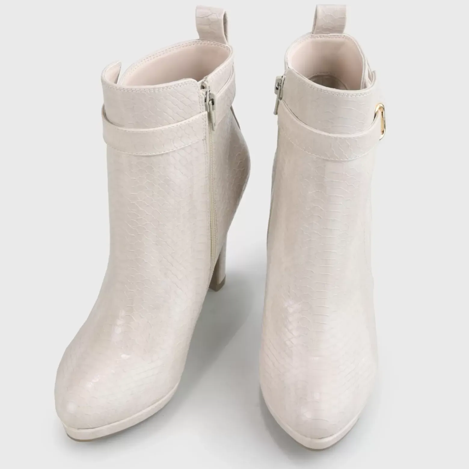 Outlet BUFFALO Audrina Bottines Veganes Couleur Chair Nude