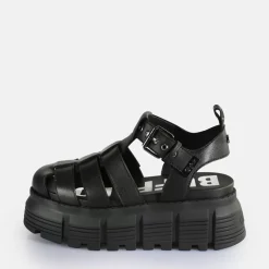 Best BUFFALO Ava Fisher Sandales A Plateforme Veganes Noir