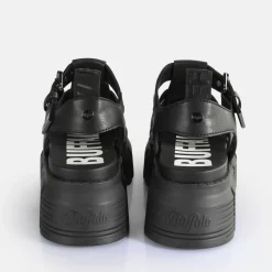 Best BUFFALO Ava Fisher Sandales A Plateforme Veganes Noir