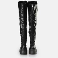 Best BUFFALO Ava Overknee Bottes Vegan Noir