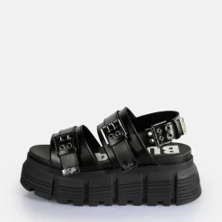 Best Sale BUFFALO Ava Sandal Sandales A Plateforme Veganes Noir