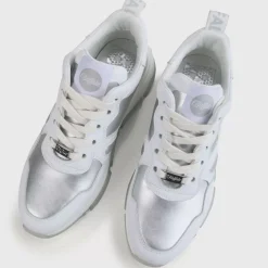 Sale BUFFALO Batter Soft Baskets Veganes Blanc/ Argent