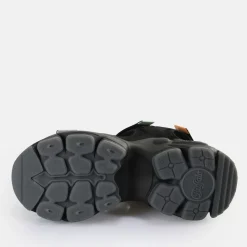 Cheap BUFFALO Binary 0 Sandales A Plateforme Veganes Noir