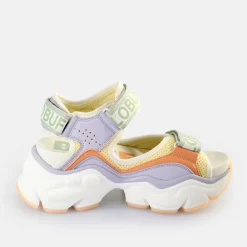 Cheap BUFFALO Binary 0 Sandales A Plateforme Veganes Lavande Multicolore