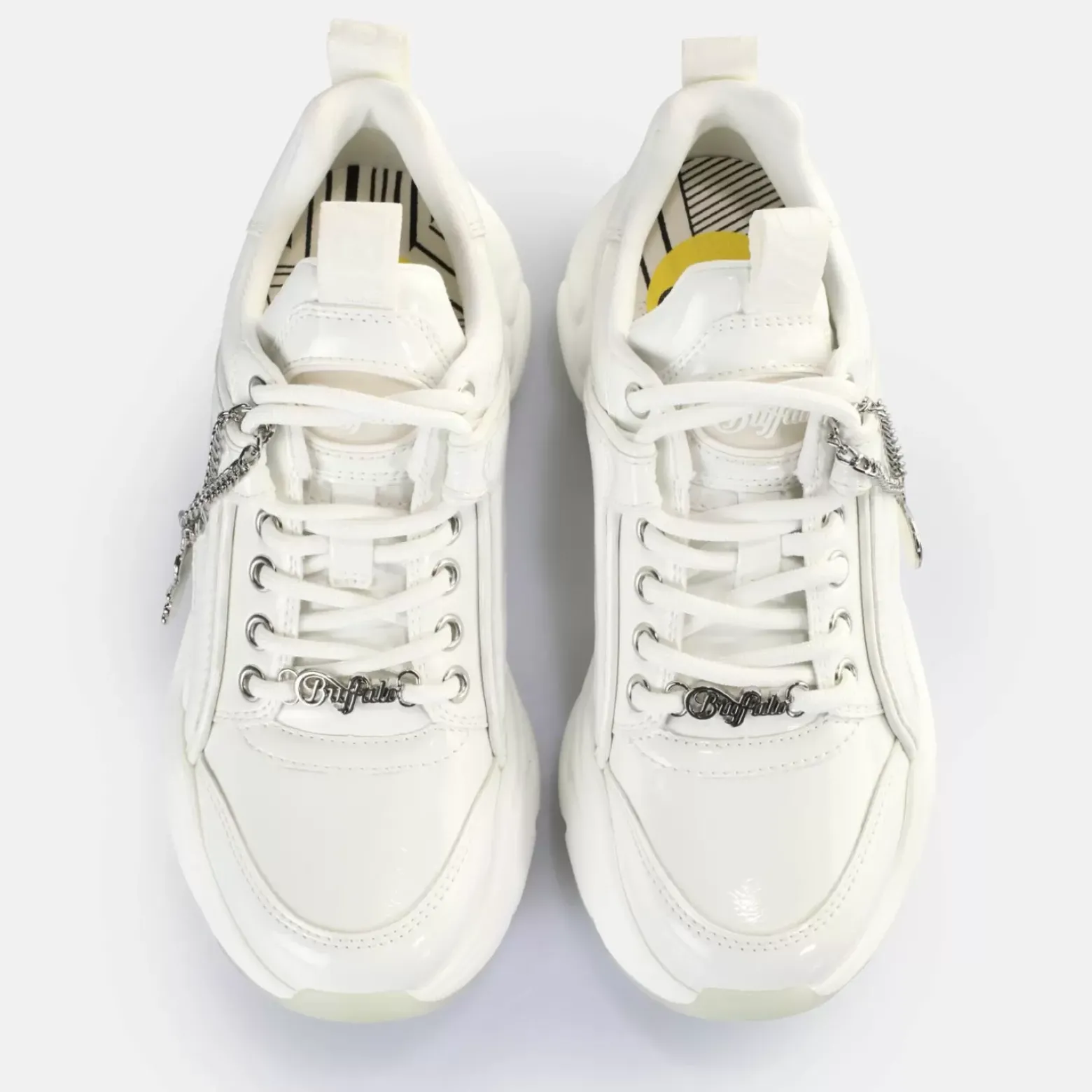 Cheap BUFFALO Binary Baskets Basses Veganes Blanc Casse