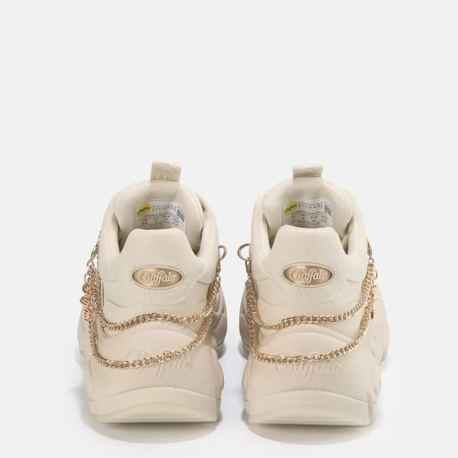 Cheap BUFFALO Binary Chain 2.0 Basket Vegan Beige