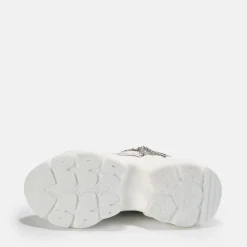 Outlet BUFFALO Binary Chain Sneaker Low Vegan Blanche Argent