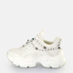 Sale BUFFALO Binary Charm Baskets Basses Veganes Perle Blanc