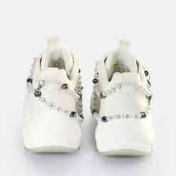 Sale BUFFALO Binary Charm Baskets Basses Veganes Perle Blanc