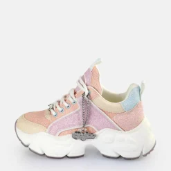 Flash Sale BUFFALO Binary Glam Baskets Basses Veganes Peche Multicolore Pfirsich