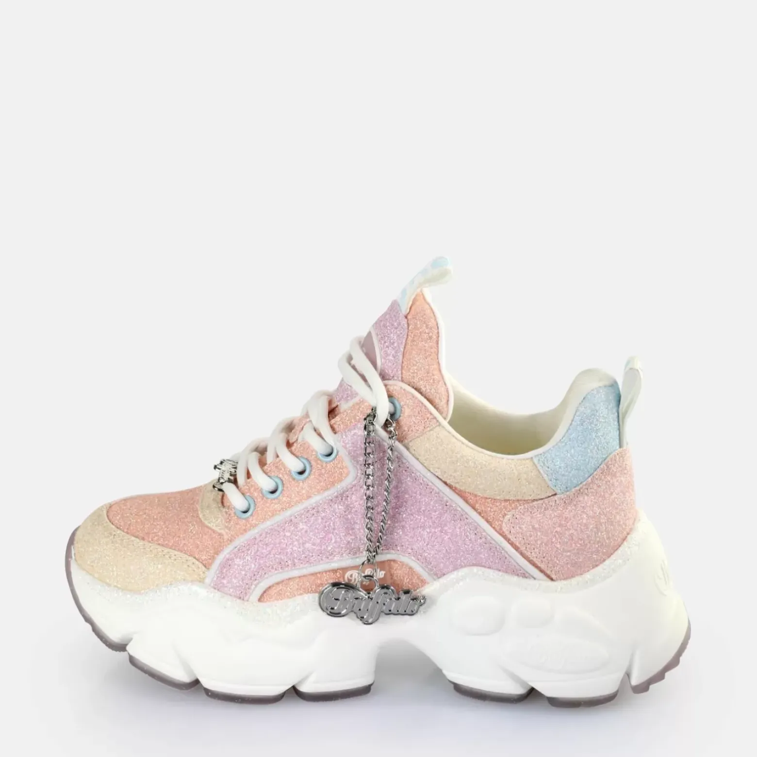 Flash Sale BUFFALO Binary Glam Baskets Basses Veganes Peche Multicolore Pfirsich
