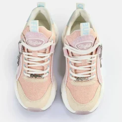 Flash Sale BUFFALO Binary Glam Baskets Basses Veganes Peche Multicolore Pfirsich