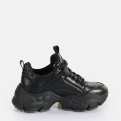 Cheap BUFFALO Binary Glam Sneaker Baskets Basses Vegan Noir