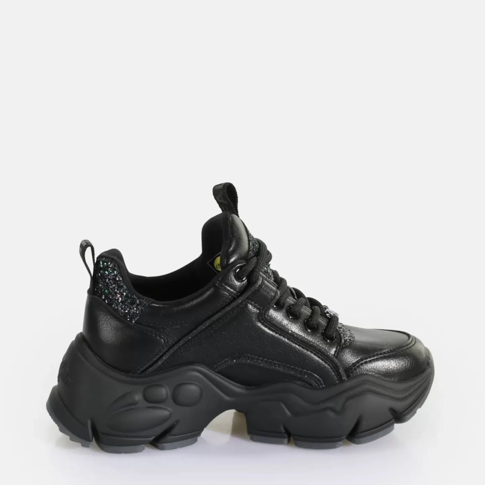 Cheap BUFFALO Binary Glam Sneaker Baskets Basses Vegan Noir