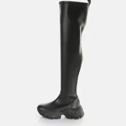Hot BUFFALO Binary Overknee Bottes Vegan Noir