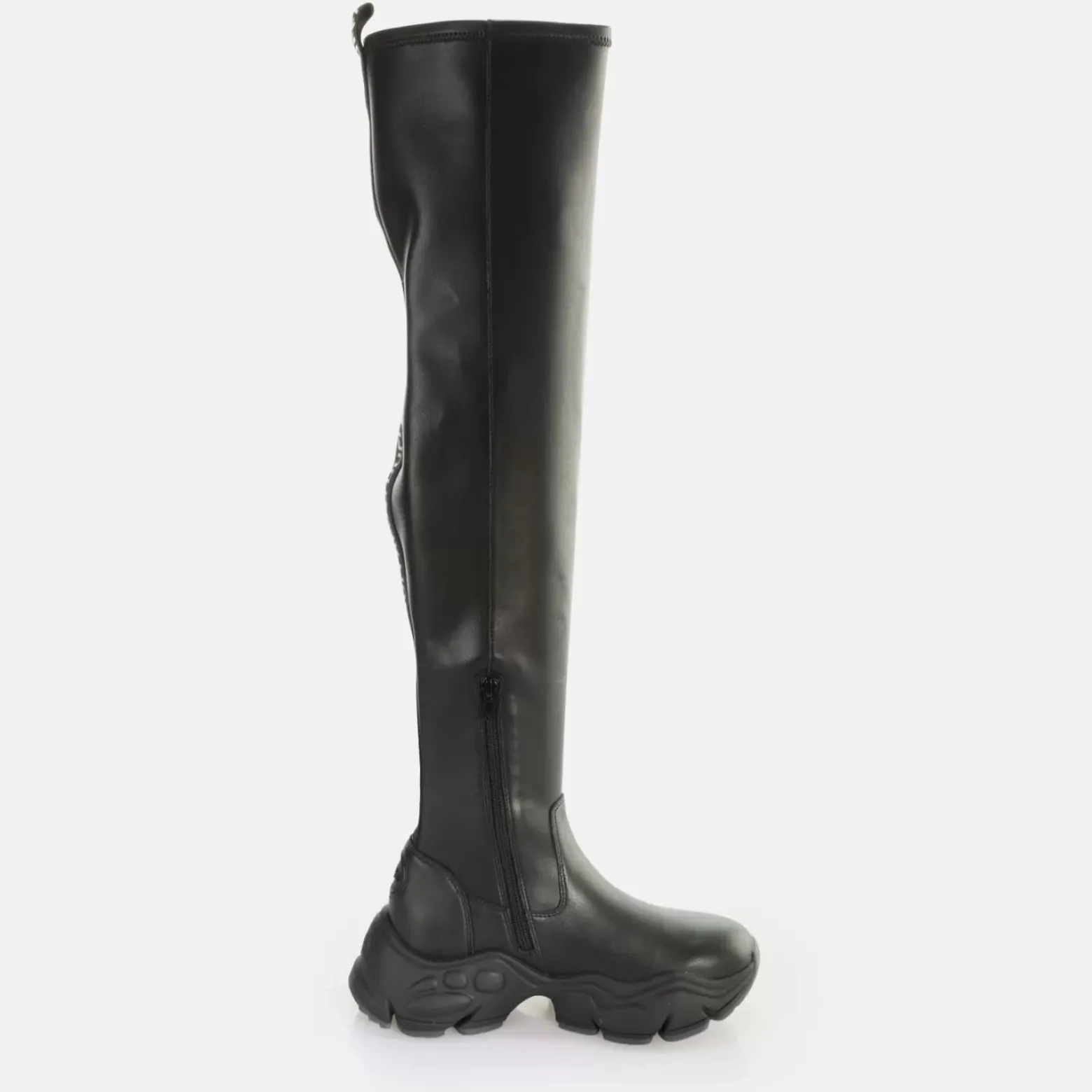 Hot BUFFALO Binary Overknee Bottes Vegan Noir