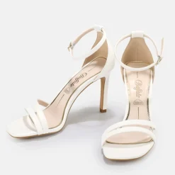 Clearance BUFFALO Blair Chic Sandales Lanieres Veganes Blanc