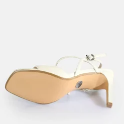 Discount BUFFALO Blair Finess Sandales A Talon Veganes Blanc