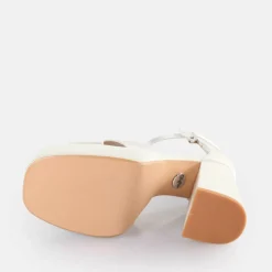 Shop BUFFALO Bonny Cross Sandales A Talon Ivoire No_Color