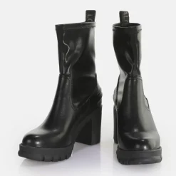 Clearance BUFFALO Bottines Oslo Sock Vegan Noir