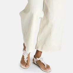 Cheap BUFFALO Capri Butterfly Sandales Veganes Perle Blanc