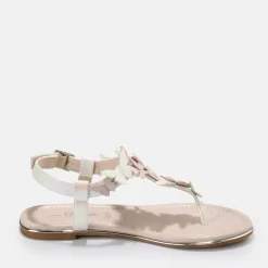 Cheap BUFFALO Capri Butterfly Sandales Veganes Perle Blanc