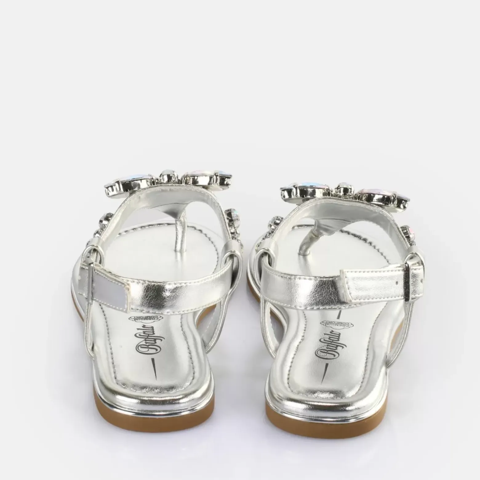 Outlet BUFFALO Capri Dragonfly Sandales Veganese Argent