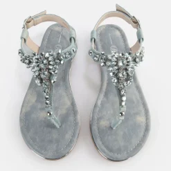 Discount BUFFALO Capri Glam Sandales Veganes Bleu Jean-Eau Aqua