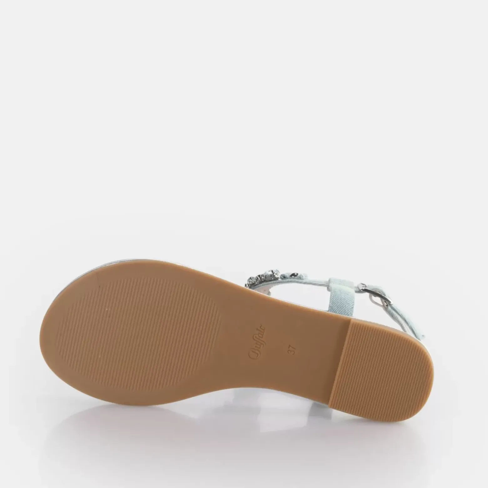 Discount BUFFALO Capri Glam Sandales Veganes Bleu Jean-Eau Aqua