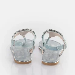 Discount BUFFALO Capri Glam Sandales Veganes Bleu Jean-Eau Aqua