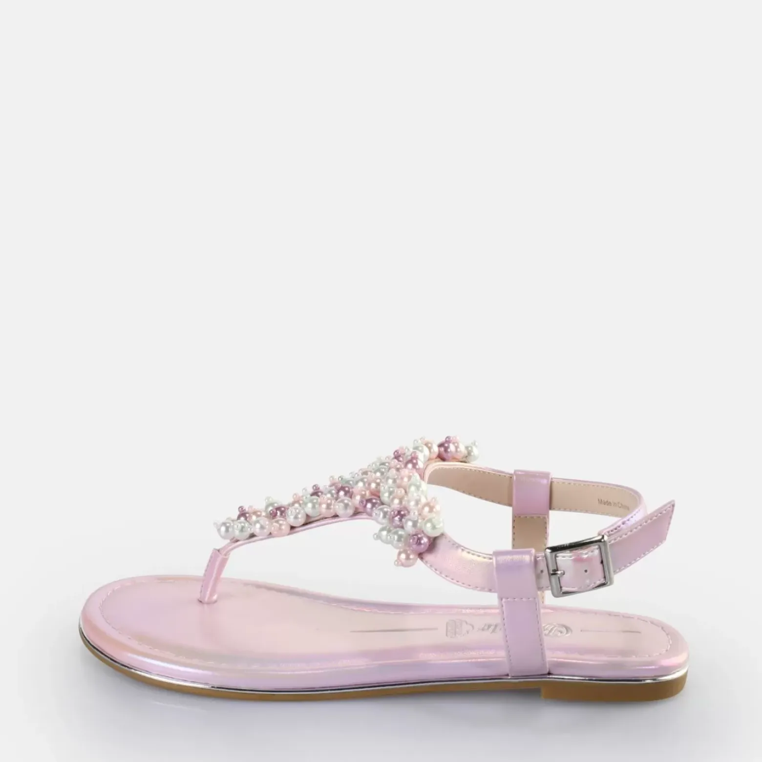 Best BUFFALO Capri Pearl Sandales Veganese Lavande Metallise Argent