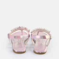 Best BUFFALO Capri Pearl Sandales Veganese Lavande Metallise Argent