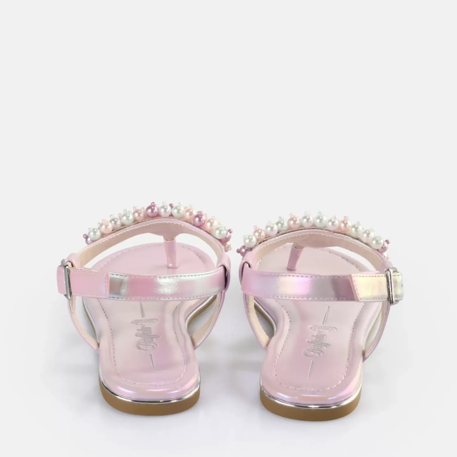 Best BUFFALO Capri Pearl Sandales Veganese Lavande Metallise Argent