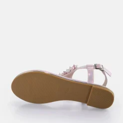 Best BUFFALO Capri Pearl Sandales Veganese Lavande Metallise Argent