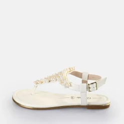 Cheap BUFFALO Capri Pearl Sandales Veganes Creme